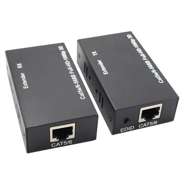 Alt view image 8 of 12 - 60M HDMI-compatible Extender Cat5e Cat 6 Ethernet IP TCP signal HD to Lan Converter 1080p 4D Transmitter Receiver TX RXLength: 80 m(usb cable)
Color: White (dual power)