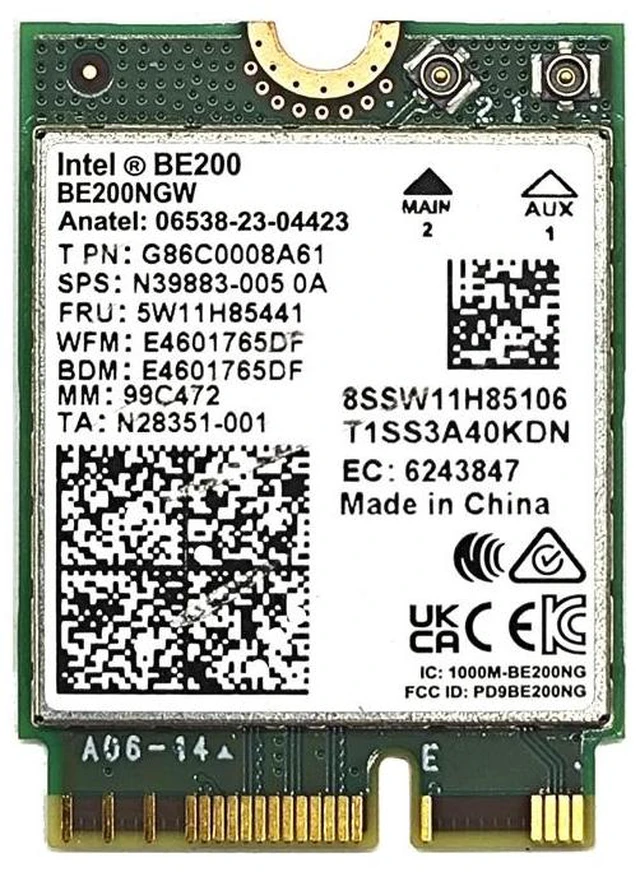 Alt view image 11 of 12 - BE200 WIFI7 Wi-Fi 7 for Intel BE200 Bluetooth 5.4 M.2 Wifi Card BE200NGW 2.4/5/6GHz 5.8Gbps For Windows11 PC Laptop Computer