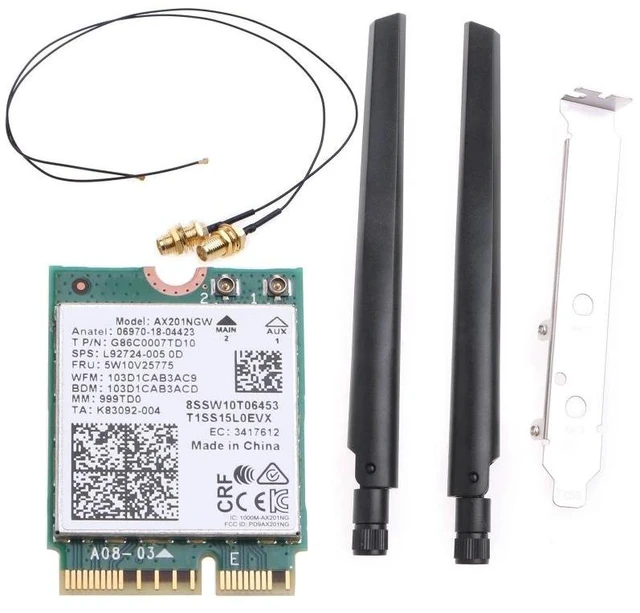 Alt view image 7 of 13 - WiFi Key E M.2 CNVio2 Desktop Adapter BT 5.0 Wireless 802.11ax 2.4G/5G/ Support MU-MIMO AX201NGW Gigabit Network Card Dropship
