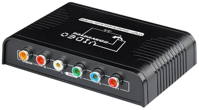 Alt view image 7 of 12 - Ypbpr Component to HDMI Converter 1080P 5 RCA Ypbpr Component to HDMI Video Audio Converter Adapter for PS2 DVD Wii TV Monitor