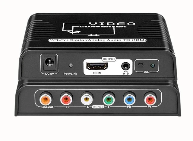 Alt view image 10 of 12 - Ypbpr Component to HDMI Converter 1080P 5 RCA Ypbpr Component to HDMI Video Audio Converter Adapter for PS2 DVD Wii TV Monitor