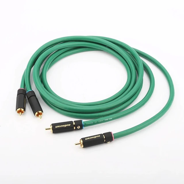 Alt view image 7 of 12 - 2328 Audio Cable HIFI RCA Cable 6N OFC Gold plated RCA Male to Male plug Audio Cable Length:1.5m