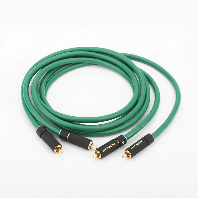 Alt view image 8 of 12 - 2328 Audio Cable HIFI RCA Cable 6N OFC Gold plated RCA Male to Male plug Audio Cable Length:1.5m