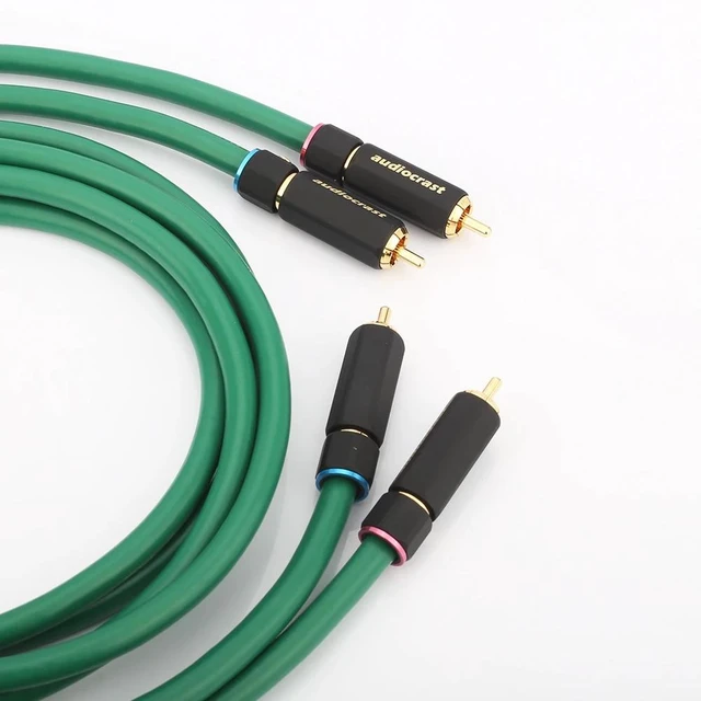 Alt view image 9 of 12 - 2328 Audio Cable HIFI RCA Cable 6N OFC Gold plated RCA Male to Male plug Audio Cable Length:1.5m