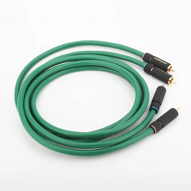 Alt view image 10 of 12 - 2328 Audio Cable HIFI RCA Cable 6N OFC Gold plated RCA Male to Male plug Audio Cable Length:1.5m