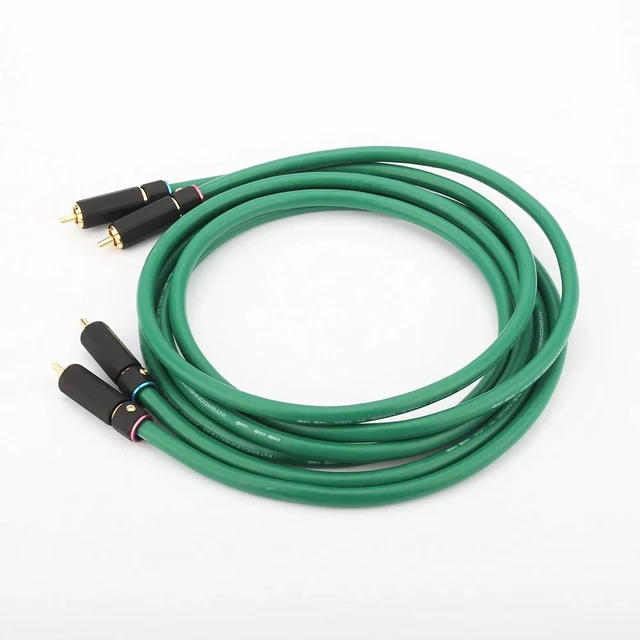 Alt view image 11 of 12 - 2328 Audio Cable HIFI RCA Cable 6N OFC Gold plated RCA Male to Male plug Audio Cable Length:1.5m