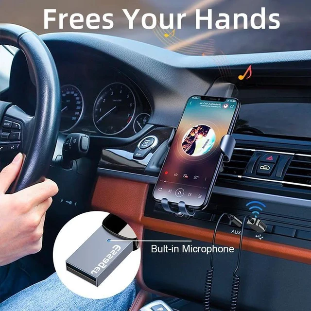 Alt view image 8 of 12 - Essager Bluetooth Aux Adapter Dongle USB To 3.5mm Jack Car Audio Aux Bluetooth 5.0 Handsfree Kit For Car Receiver BT transmitter