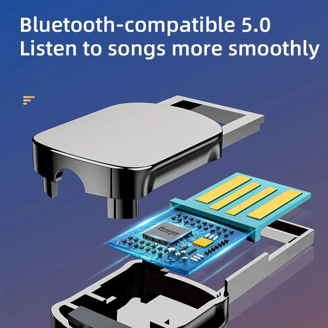 Alt view image 9 of 12 - Essager Bluetooth Aux Adapter Dongle USB To 3.5mm Jack Car Audio Aux Bluetooth 5.0 Handsfree Kit For Car Receiver BT transmitter