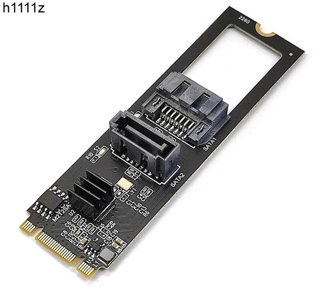 Alt view image 7 of 13 - M2 NGFF NVME to SATA 3.0 6G Expansion Card M.2 Key-M PCIE NVME to SATA Hard Disk Drive Converter Riser Card JMB582 PCIE 3.0 Chip