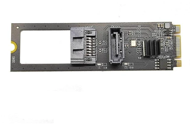 Alt view image 12 of 13 - M2 NGFF NVME to SATA 3.0 6G Expansion Card M.2 Key-M PCIE NVME to SATA Hard Disk Drive Converter Riser Card JMB582 PCIE 3.0 Chip