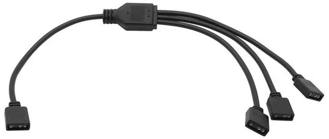 Alt view image 2 of 2 - Motherboard RGB sync Splitter, 5V 4Pin RGB ARGB sync HUB Transfer Extension Cable(1-3(4Pin 5V))