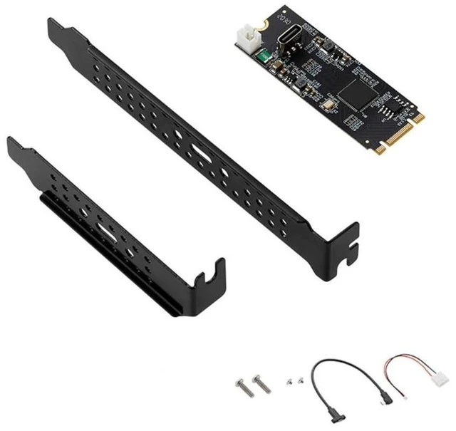 Alt view image 9 of 12 - M.2 to Type C Expansion Card M.2 M/B Key to USB3.2 Gen2 10Gbps USB C Riser ASM3142 Chip M2 22x60 Data Transfer Converter(as shown)