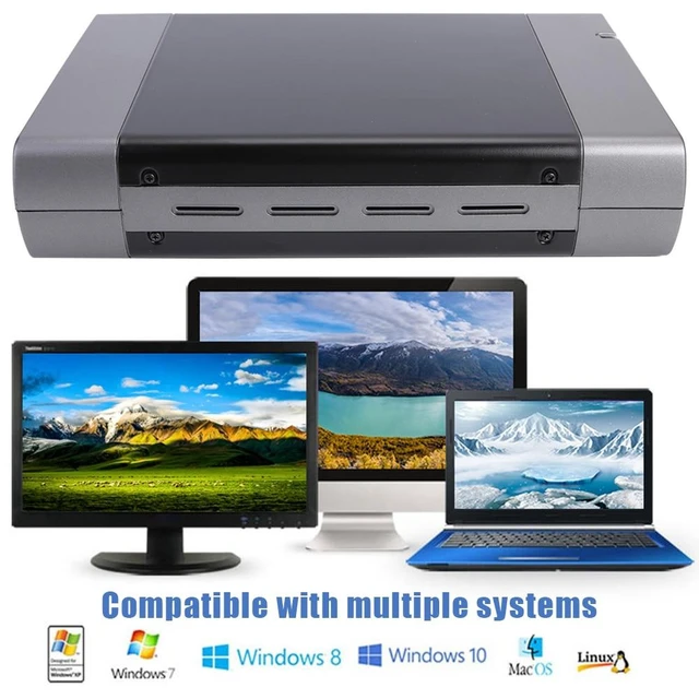 Alt view image 8 of 12 - 5.25inch External Hard Drive Case USB3.0/2.0 To SATA SSD HDD Hard Disk Box Support DVD 16 Speed 480Mbps Recording Hard Disk Case(USB 2.0 US Plug)