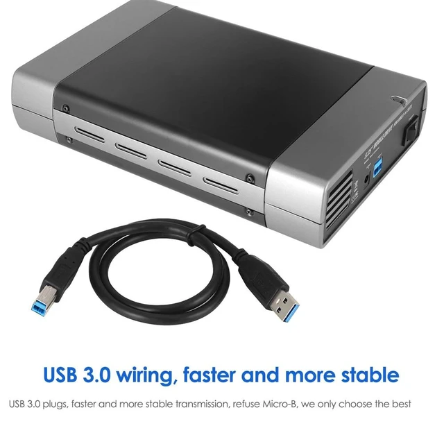 Alt view image 9 of 12 - 5.25inch External Hard Drive Case USB3.0/2.0 To SATA SSD HDD Hard Disk Box Support DVD 16 Speed 480Mbps Recording Hard Disk Case(USB 2.0 US Plug)