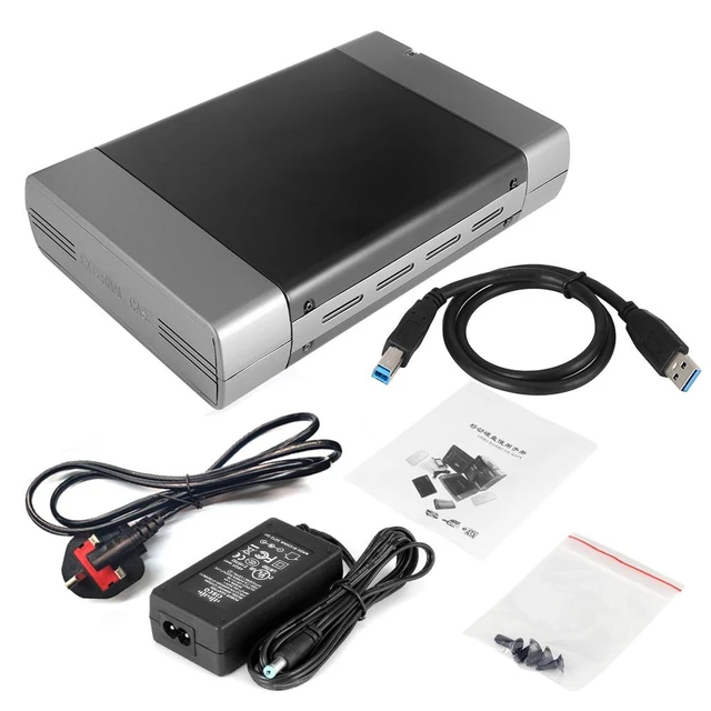 Alt view image 11 of 12 - 5.25inch External Hard Drive Case USB3.0/2.0 To SATA SSD HDD Hard Disk Box Support DVD 16 Speed 480Mbps Recording Hard Disk Case(USB 2.0 US Plug)