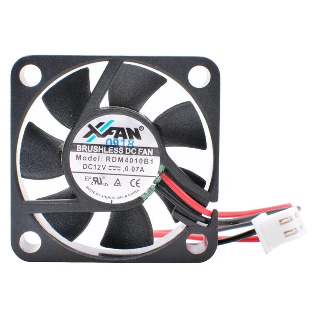 Alt view image 5 of 8 - RDM4010B1 4cm 40mm fan 40x40x10mm DC12V 0.07A Double ball bearing 2 wires Quiet small cooling fan