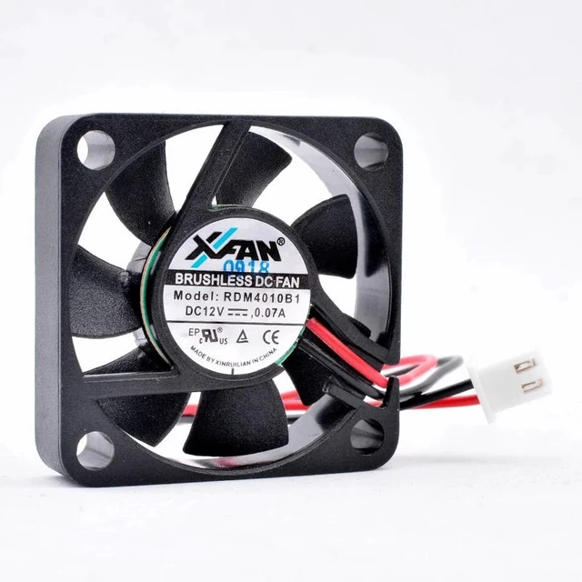 Alt view image 6 of 8 - RDM4010B1 4cm 40mm fan 40x40x10mm DC12V 0.07A Double ball bearing 2 wires Quiet small cooling fan