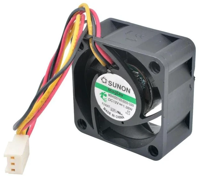 Alt view image 6 of 8 - MB40201VX-0000-G99 4cm 40mm fan 40x40x20mm DC12V 1.38W 3pin Cooling fan for 1U power supply