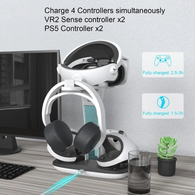 Alt view image 10 of 12 - Charging Station Connection for PS VR2/PS5 Sense Controller Charging Storage Holders Charging Accessories