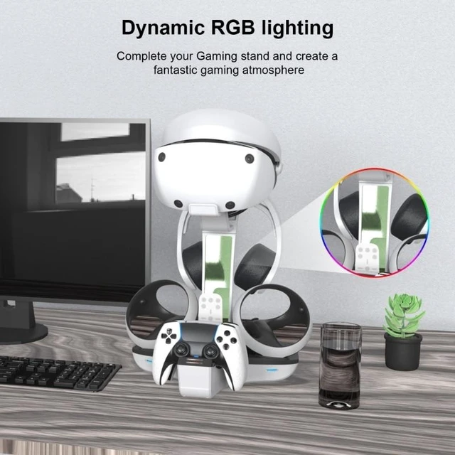 Alt view image 11 of 12 - Charging Station Connection for PS VR2/PS5 Sense Controller Charging Storage Holders Charging Accessories