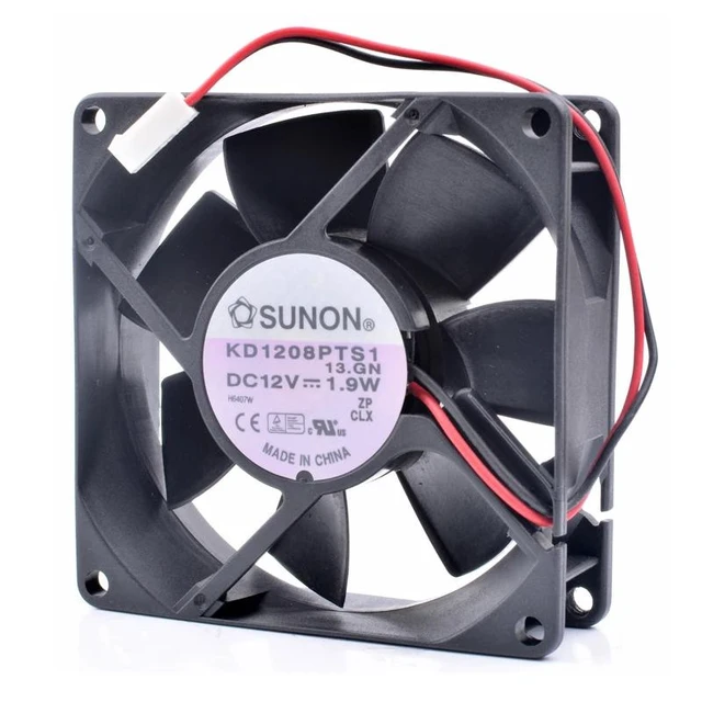 Alt view image 6 of 8 - KD1208PTS1 8025 8cm 80x80x25mm 12V 1.9W computer chassis power cooling fan