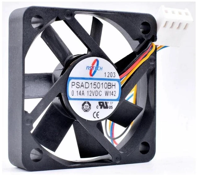 Alt view image 5 of 8 - PSAD15010BH 5cm 50mm fan DC12V 0.14A double ball bearing 4 lines pwm computer motherboard CPU cooling fan