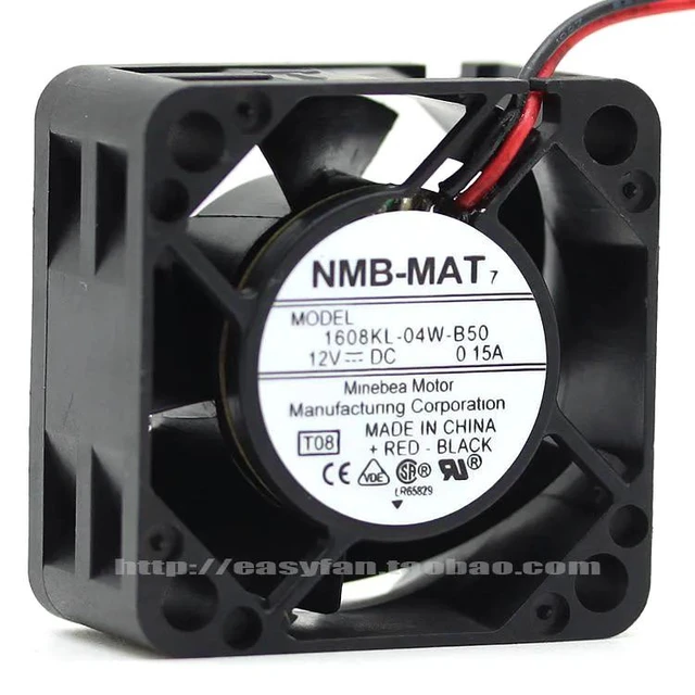 Alt view image 5 of 8 - 1608KL-04W-B50 4cm 40mm fan 4020 40x40x20mm 12V 0.15A Double ball bearing large air volume cooling fan
