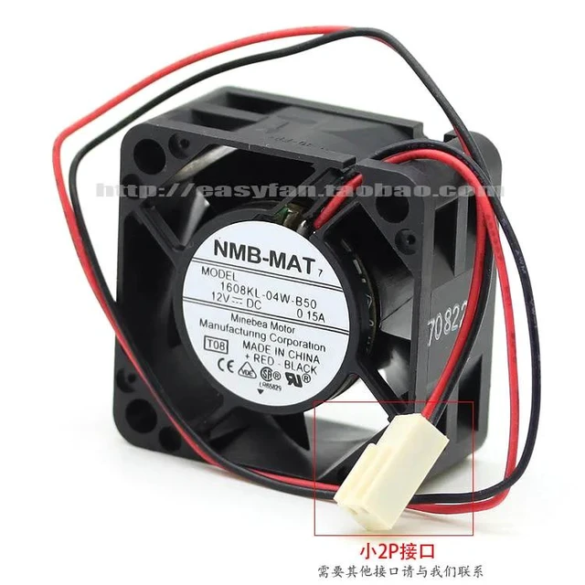 Alt view image 6 of 8 - 1608KL-04W-B50 4cm 40mm fan 4020 40x40x20mm 12V 0.15A Double ball bearing large air volume cooling fan