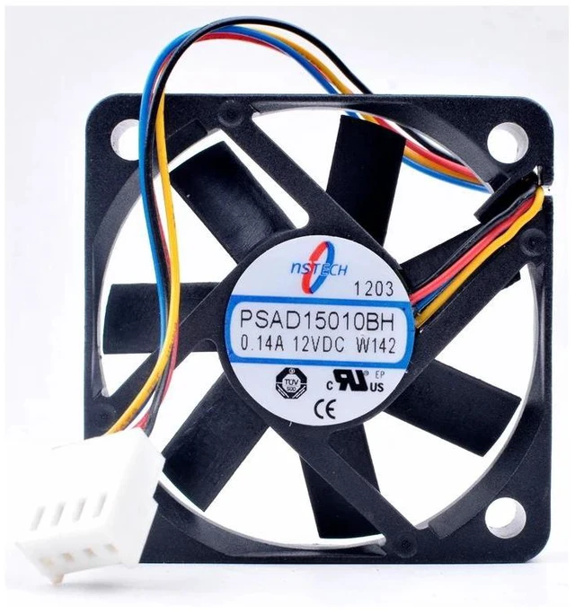 Alt view image 7 of 8 - PSAD15010BH 5cm 50mm fan DC12V 0.14A double ball bearing 4 lines pwm computer motherboard CPU cooling fan