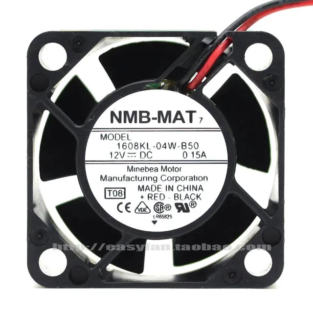 Alt view image 7 of 8 - 1608KL-04W-B50 4cm 40mm fan 4020 40x40x20mm 12V 0.15A Double ball bearing large air volume cooling fan