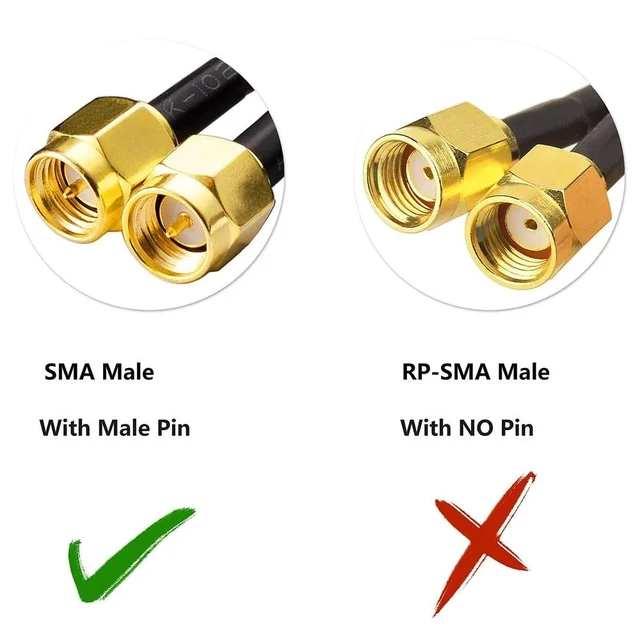 Alt view image 9 of 13 - 2.4GHz 5GHz Dual Band RP-SMA Male WiFi Antenna + IPEX MHF4 to RP-SMA Female Cable 9.8 inch for M.2 NGFF Network Card PC Computer