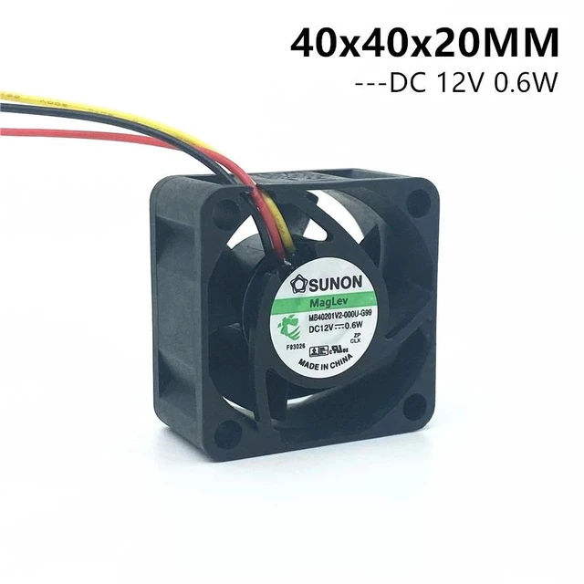 Alt view image 2 of 2 - Maglev 4CM 40MM 40*40*20MM Server Cooling Fan DC12V 0.6W MB40201V2-000U-G99 Super Silence Fan (Motherboard 3PIN)