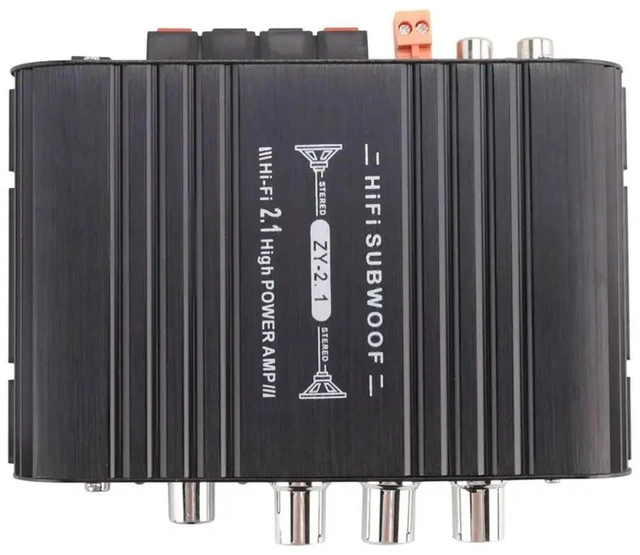 Alt view image 5 of 6 - ST-838 HIFI Amplifier 2.1 Channel Car MP3 Mini Amp AUX Input High And Low Bass Adjustment Super Bass 20Wx2+40W Amplifier Dura