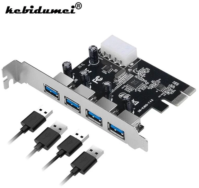 Alt view image 7 of 12 - 4 Port USB 3.0 PCI-e Expansion Card 5 Gbps Speed PCI express PCIe USB 3.0 hub adapter controller USB 3 0 PCIe express 1x Adapter