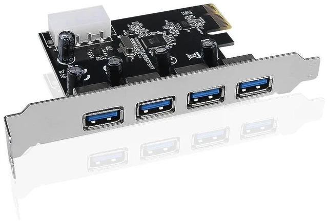 Alt view image 8 of 12 - 4 Port USB 3.0 PCI-e Expansion Card 5 Gbps Speed PCI express PCIe USB 3.0 hub adapter controller USB 3 0 PCIe express 1x Adapter