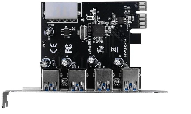 Alt view image 9 of 12 - 4 Port USB 3.0 PCI-e Expansion Card 5 Gbps Speed PCI express PCIe USB 3.0 hub adapter controller USB 3 0 PCIe express 1x Adapter