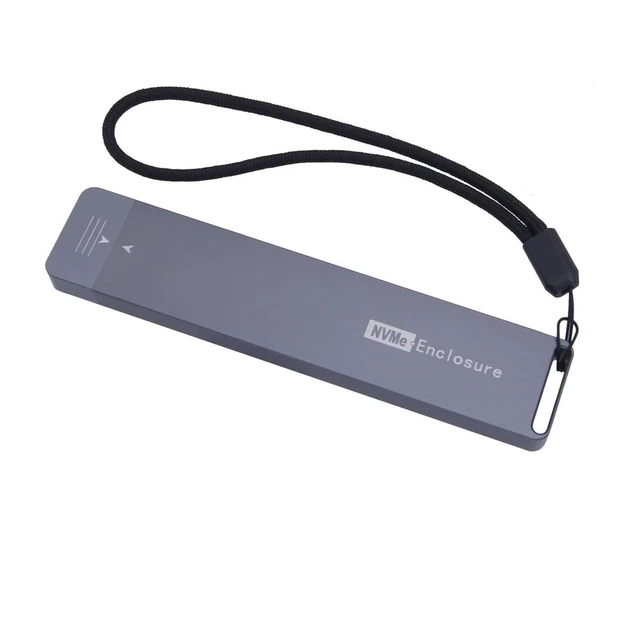 Alt view image 10 of 12 - NVME Case M.2 NVME Enclosure USB C Gen2 10Gbps PCIe NVME SSD Enclosure NVME M2 SSD Case Box Supports 2230/2242/2260/2280 M.2 SSD