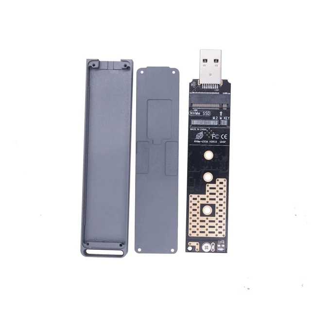 Alt view image 11 of 12 - NVME Case M.2 NVME Enclosure USB C Gen2 10Gbps PCIe NVME SSD Enclosure NVME M2 SSD Case Box Supports 2230/2242/2260/2280 M.2 SSD
