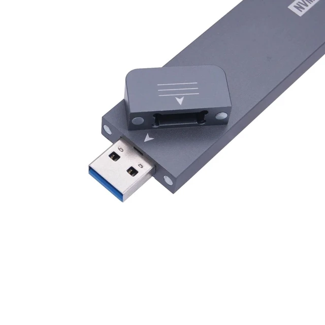 Alt view image 12 of 12 - NVME Case M.2 NVME Enclosure USB C Gen2 10Gbps PCIe NVME SSD Enclosure NVME M2 SSD Case Box Supports 2230/2242/2260/2280 M.2 SSD