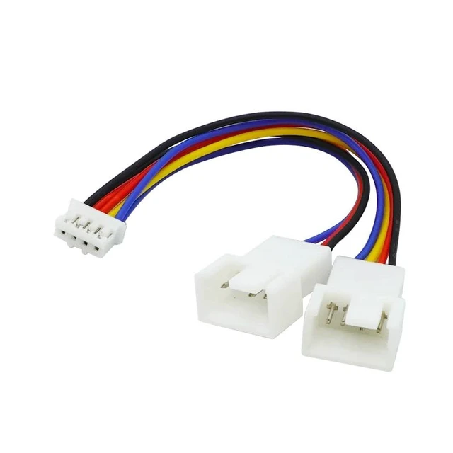 Alt view image 6 of 10 - 4Pin Fan PWM Cable 1 to 2 Motherboard 4-Pin Female to PWM Fan 4-Pin Male Multi-fan Temperature Control Extension Cable Fan Cable