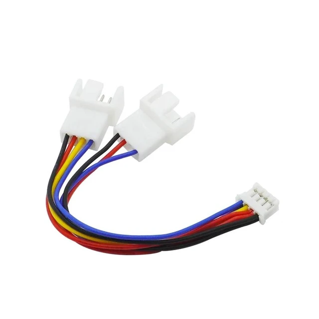 Alt view image 7 of 10 - 4Pin Fan PWM Cable 1 to 2 Motherboard 4-Pin Female to PWM Fan 4-Pin Male Multi-fan Temperature Control Extension Cable Fan Cable