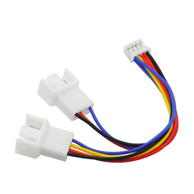 Alt view image 8 of 10 - 4Pin Fan PWM Cable 1 to 2 Motherboard 4-Pin Female to PWM Fan 4-Pin Male Multi-fan Temperature Control Extension Cable Fan Cable