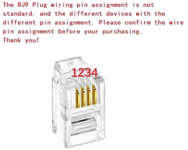 Alt view image 12 of 12 - D-SUB 9 PIN 9P DB9 FEMALE TO RJ9 RJ10 RJ11 4P4C PLUG RS232 SERIAL COMMUNICATION CABLE, RJ9 RJ11 TO COM DB9 FEMALE CONNECT KABLE (Wiring 5)
3M Length