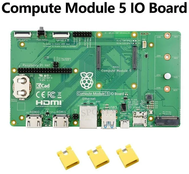 Alt view image 10 of 12 - Pi CM5 Official IO Board a Base Development Platform Compute Module 5 IO Board