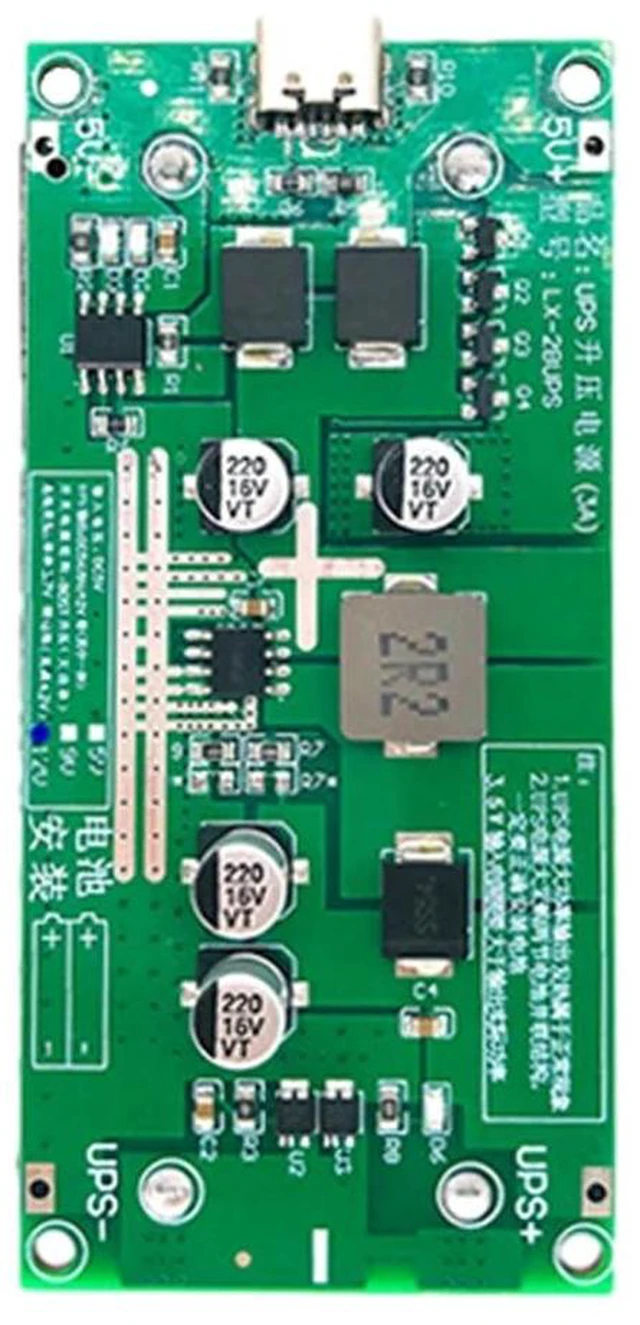 Alt view image 2 of 2 - 18650 Lithium Battery Charger Module 5V DC Boost Converter Board 15W 27W 36W 3A Fast Charge Type C UPS Power Supply