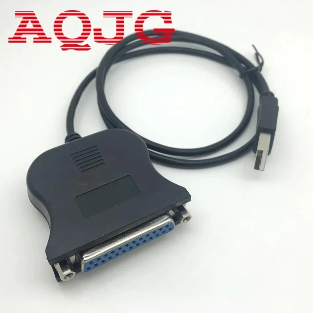 Alt view image 6 of 10 - Black Bi-directional Parallel Interface Communication USB to 25 Pin DB25 Parallel Printer Cable Adapter Cord Converter