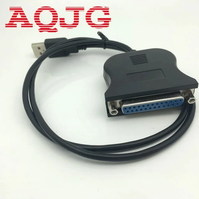 Alt view image 10 of 10 - Black Bi-directional Parallel Interface Communication USB to 25 Pin DB25 Parallel Printer Cable Adapter Cord Converter