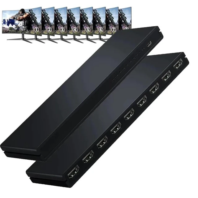 Alt view image 7 of 12 - 1x8 HDMI Splitter 1 in 8 Out HDMI Splitter Audio Video Distributor Box Support Full HD 3D 4K 30Hz for Projector HDTV STB DVD PS3(USB Power Cable)
(1x8)