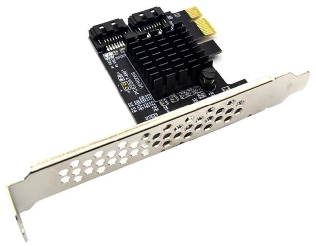 Alt view image 9 of 12 - PCIE to SATA Expansion Card ASM1061 Chip PCI Express X1 to 2 Port SATA 3.0 6Gb Adapter Controller PCI-E SATA Card