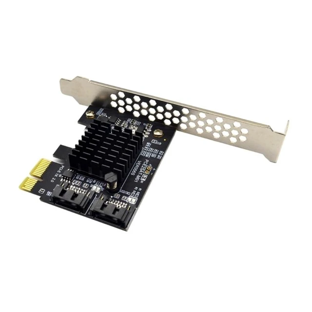 Alt view image 10 of 12 - PCIE to SATA Expansion Card ASM1061 Chip PCI Express X1 to 2 Port SATA 3.0 6Gb Adapter Controller PCI-E SATA Card